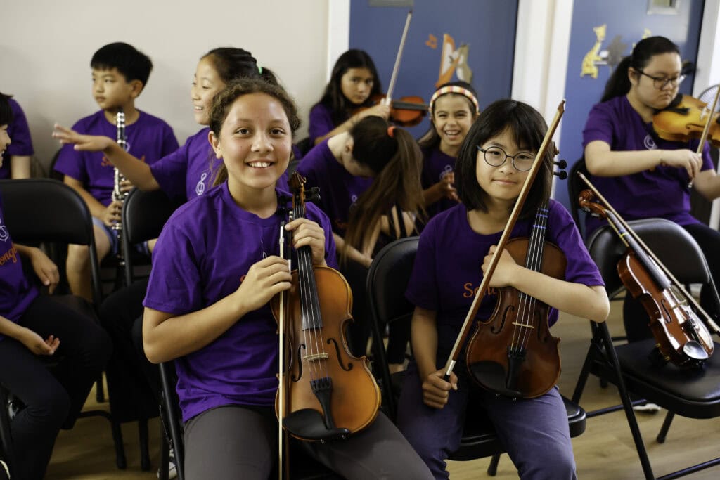 The students of Songbird Music School in Orange County