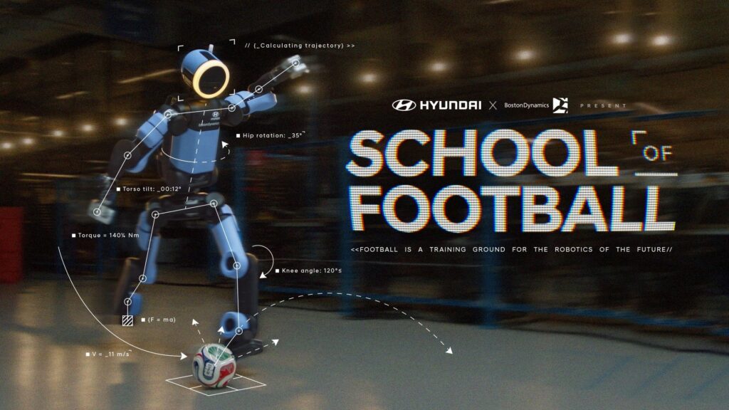 Boston dynamics and Hyundai robot can play football