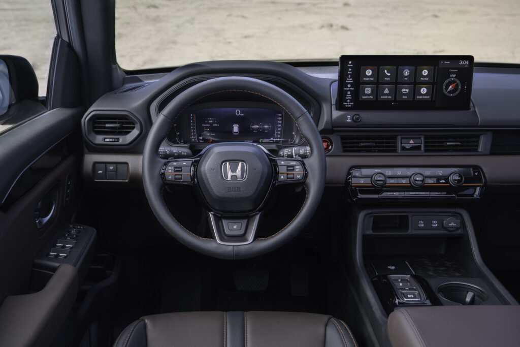 2026 Honda Pilot TrailSport interior from driver's point of view