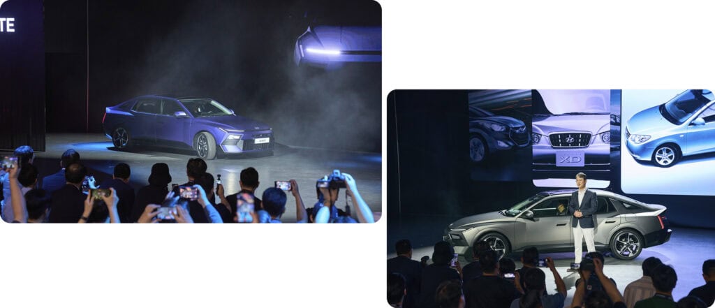 The all-new Hyundai Avante, the Korean-market version of the Hyundai Elantra, made its world debut at the 2026 Busan Mobility Show in Busan, South Korea. Photo: Hyundai Motor Group