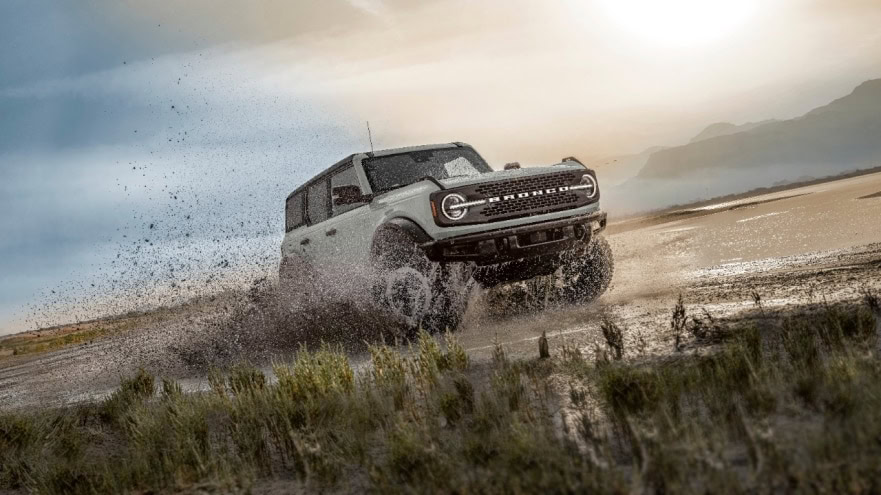 Ford Bronco in Water Halo Car
