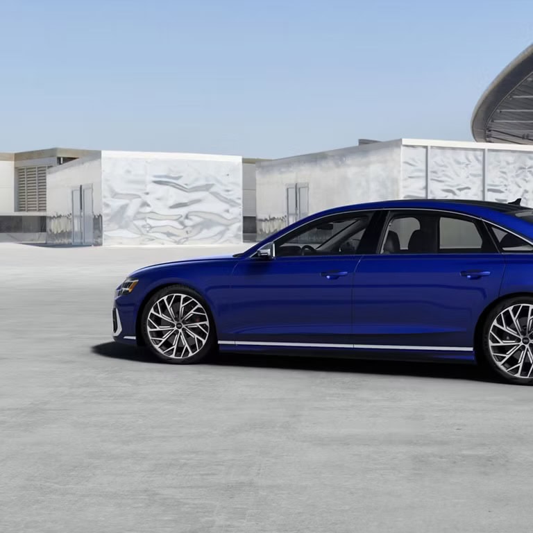 2025 Audi 88 sitting amongst modern buildings
