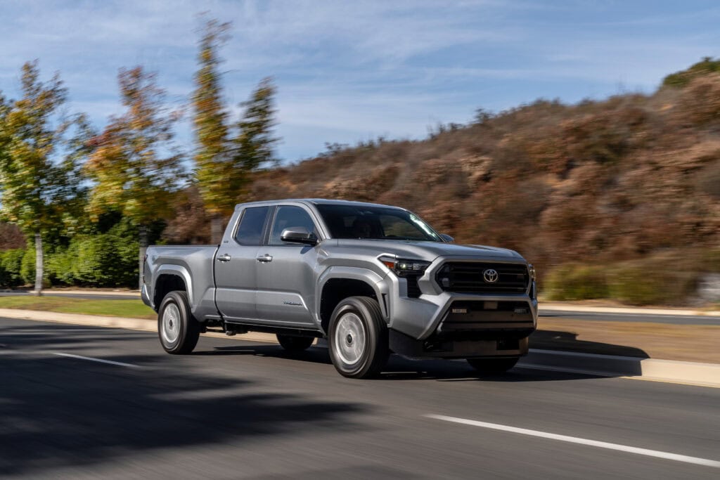 2025 Toyota Tacoma SR5 driving along a road
