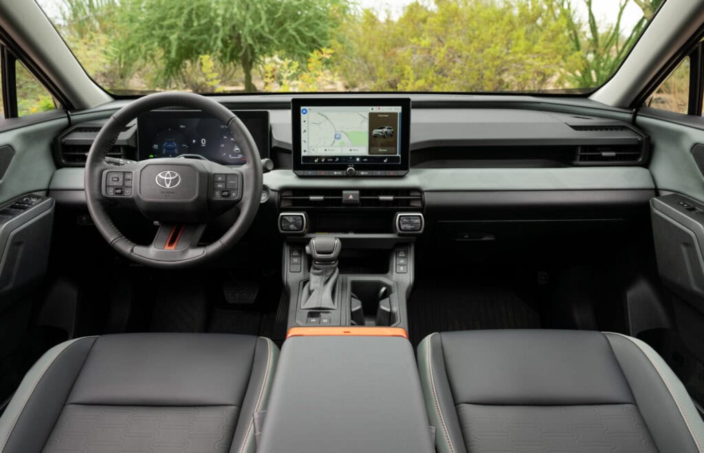 Interior of the 2026 Toyota RAV4 HEV Woodland in *Urbanrock