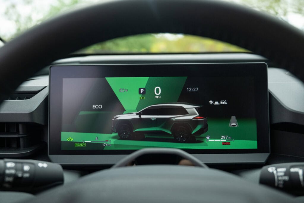 Interior of the 2026 Toyota RAV4 HEV Woodland in *Urbanrock