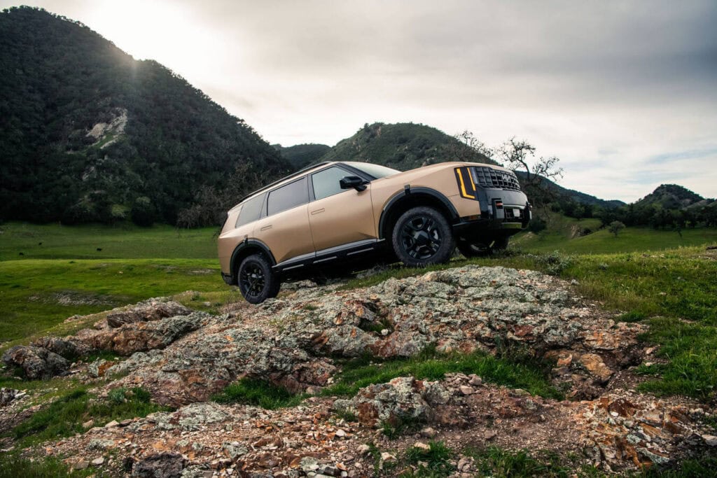 Kia Telluride X-Pro on a rock