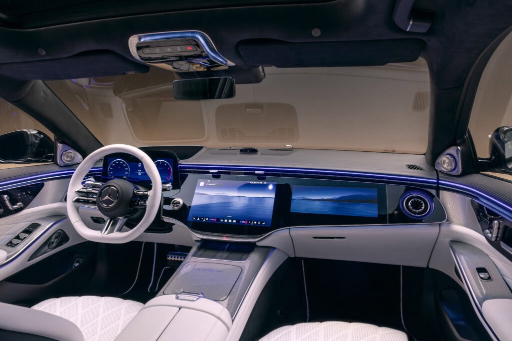 2027 Mercedes-Benz S-Class showing the entire dash of the vehicle