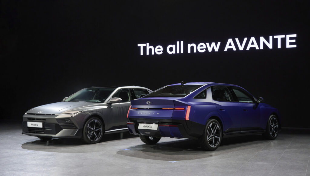 The all-new Hyundai Avante, the Korean-market version of the Hyundai Elantra, made its world debut at the 2026 Busan Mobility Show in Busan, South Korea. Photo: Hyundai Motor Group