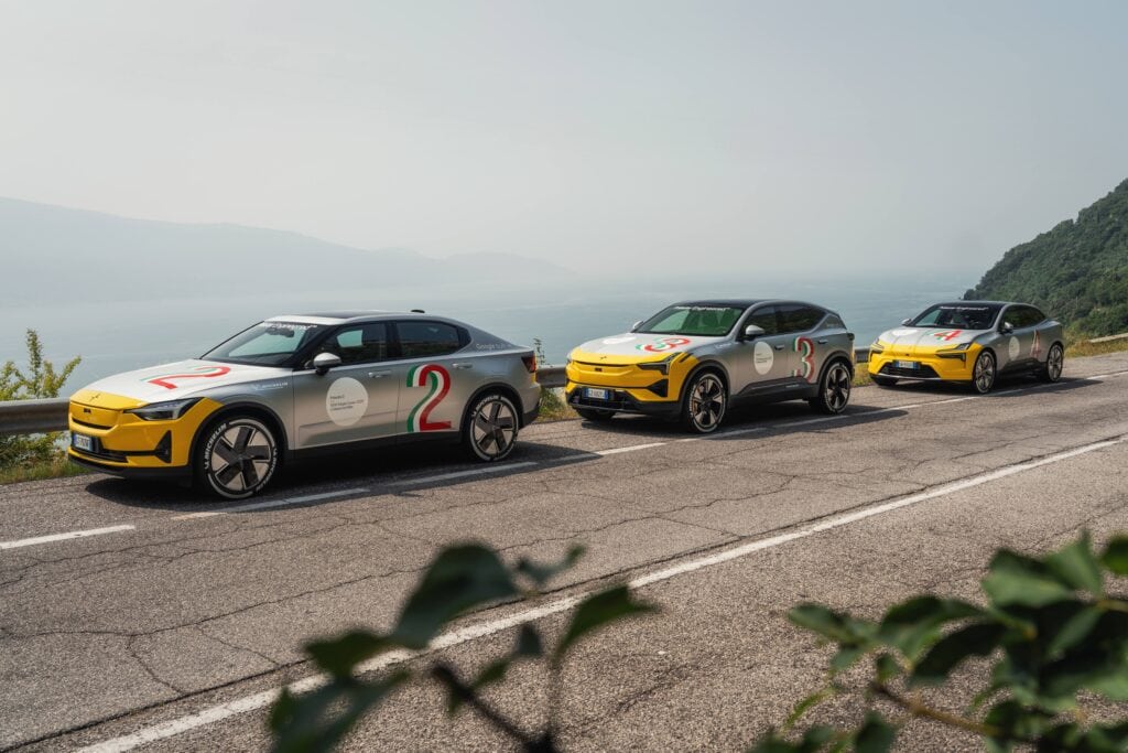 ‘Collezione Mille’ showcases Polestar’s complete line-up with unique liveries for the 2025 Mille Miglia Green in Italy
