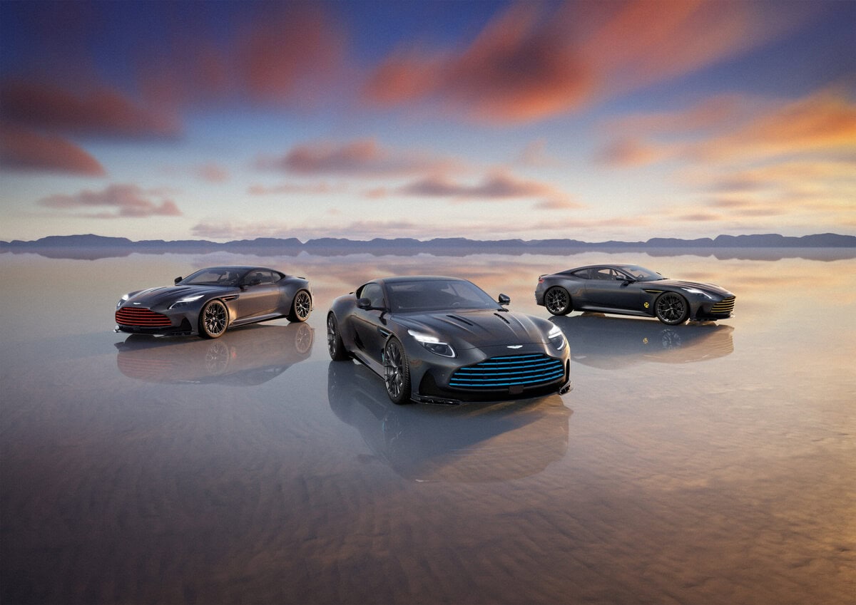 Featured image for “Aston Martin DB12 S VMF Trio Revives 1951 Racers”
