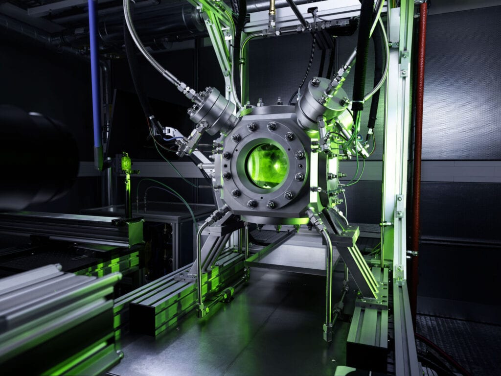 Audi F1 power unit being developed in a clean automotive testing facility