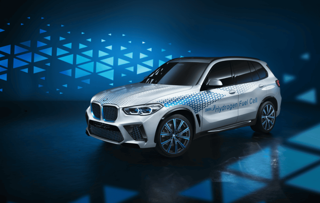 BMW iX5 Hydrogen pictured in a studio environment