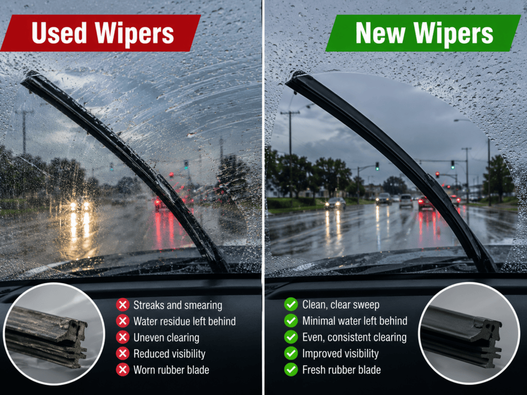 Damaged Wipers Hindered Visibility Increases the Chances of a Crash