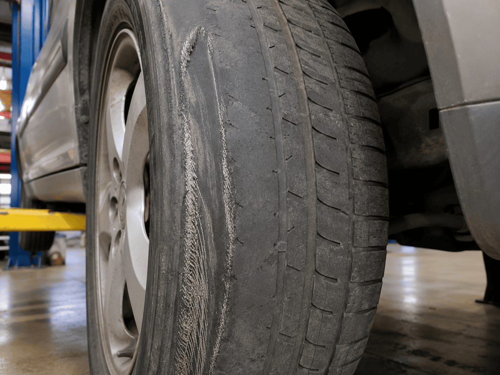 Uneven Wear on Tires Could Lead to a Blowout and Loss of Control