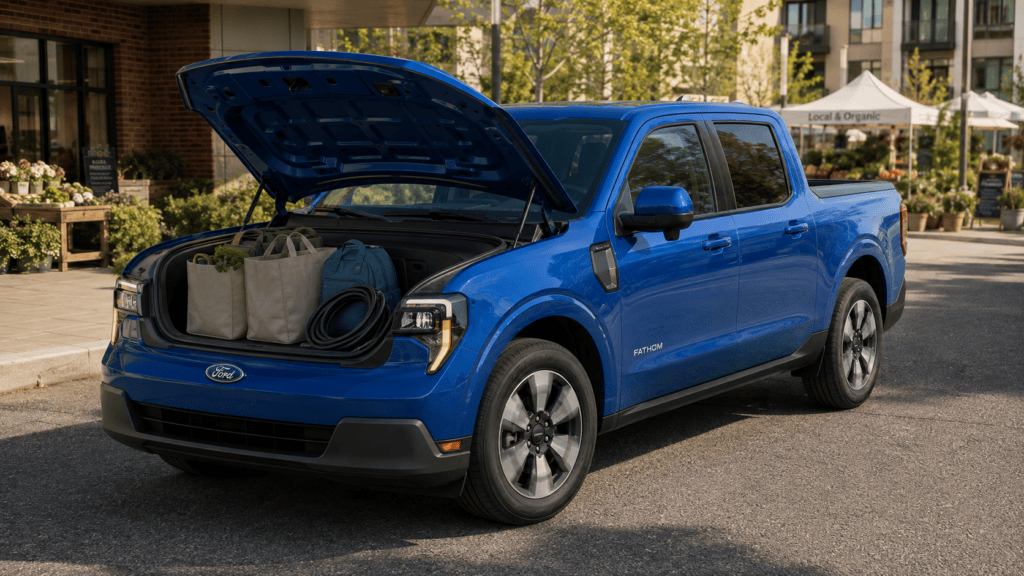 Artist rendition of a Ford Fantom EV Truck coming soon from Ford