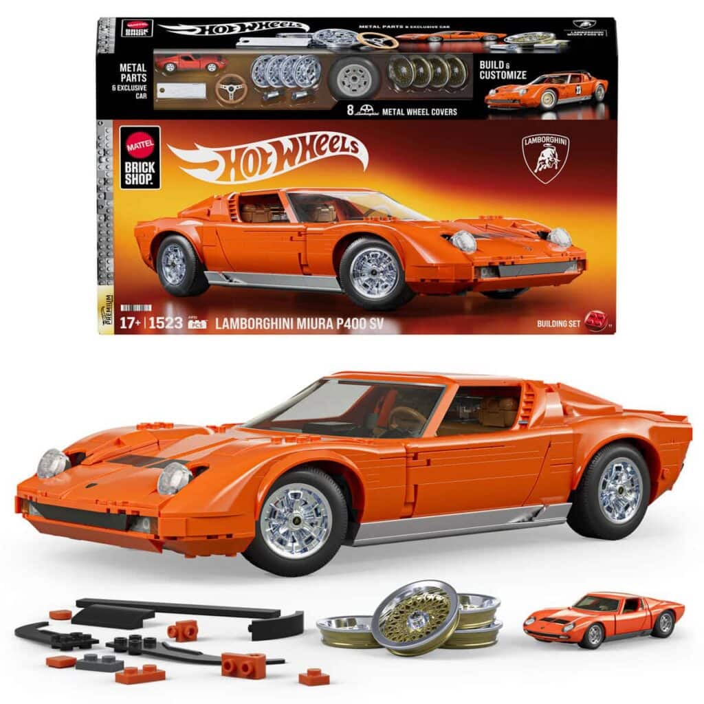 Lamborghini Miura mattel, brick shop toys
