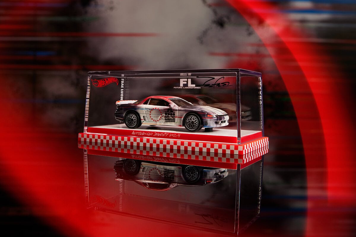 Featured image for “Hot Wheels Futura: Mitsubishi 3000 GT VR-4 Art Car Die-Cast”