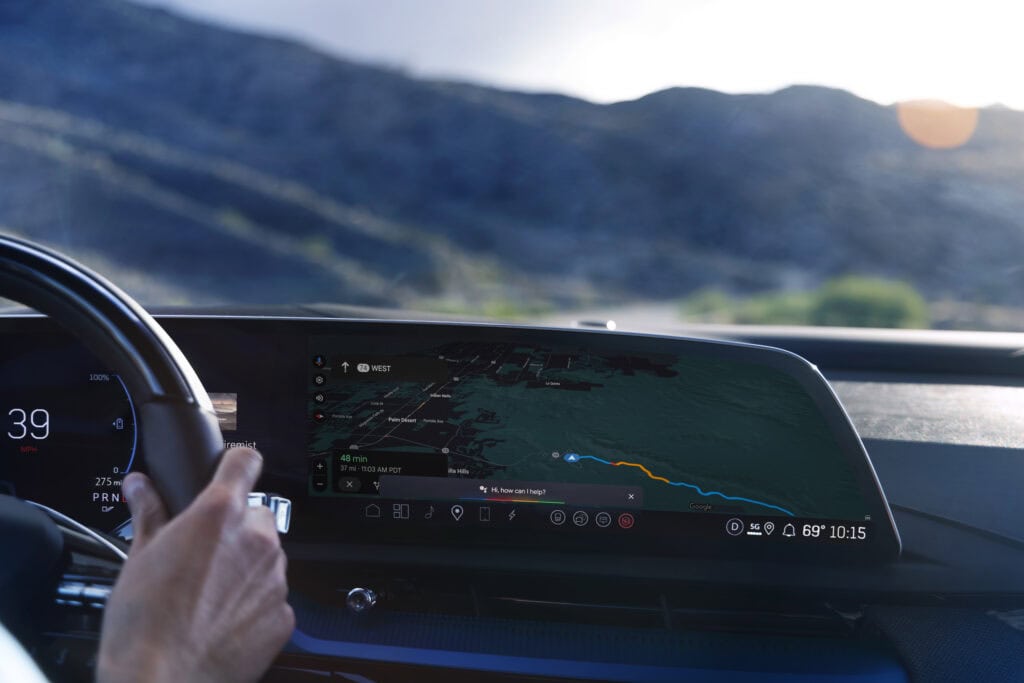 New 2026 Cadillac OpticV front screen interior