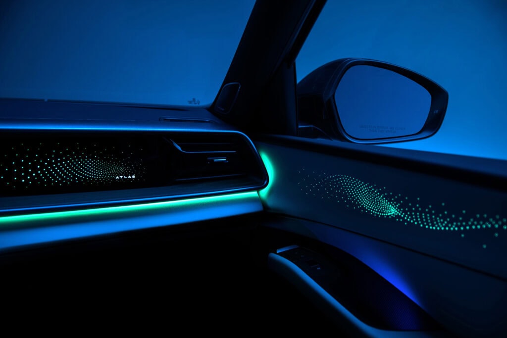 2027 Volkswagen Atlas interior at the reveal party in New York City