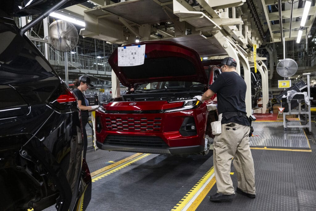 RAV4 production line in Canada