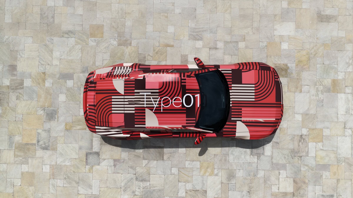 Top down view of Jaguar's type 00 along the coast of France, Spain, and Monaco