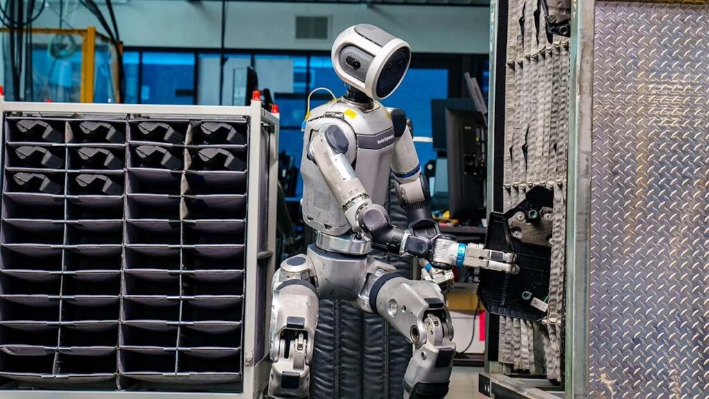Atlas working in a factory