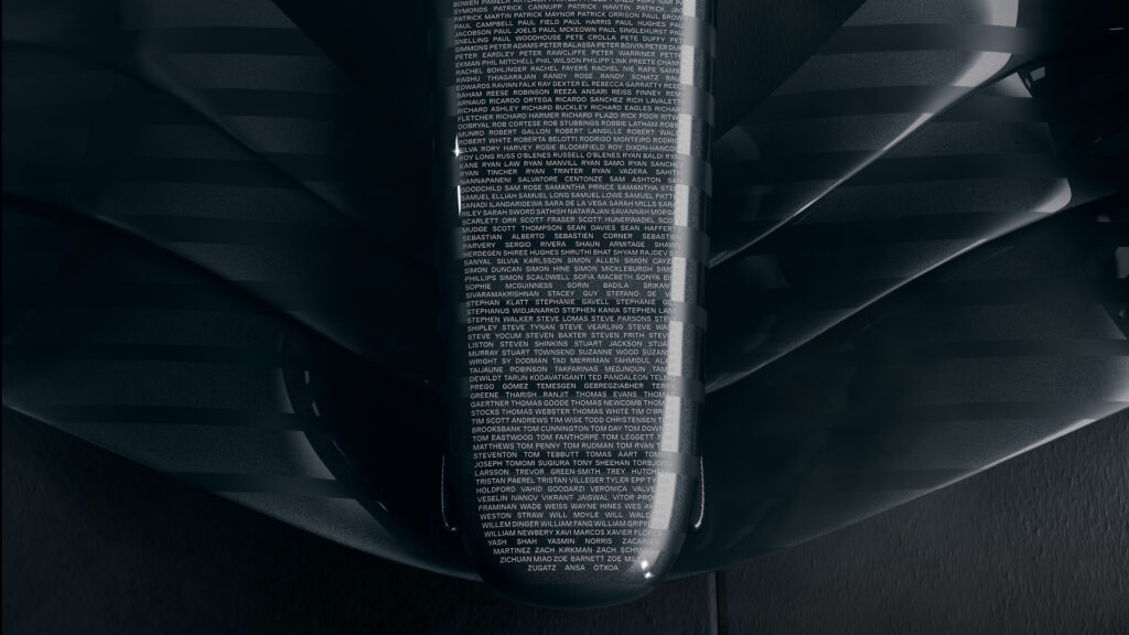 The nose of Cadillac's 2026 Formula 1 Entry