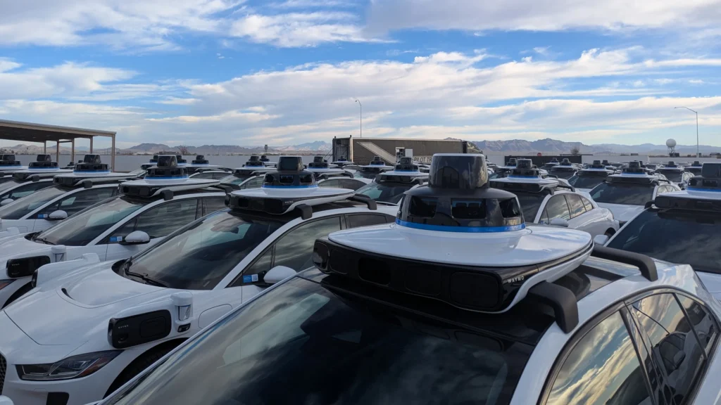 My motor taxis parked in a lot
