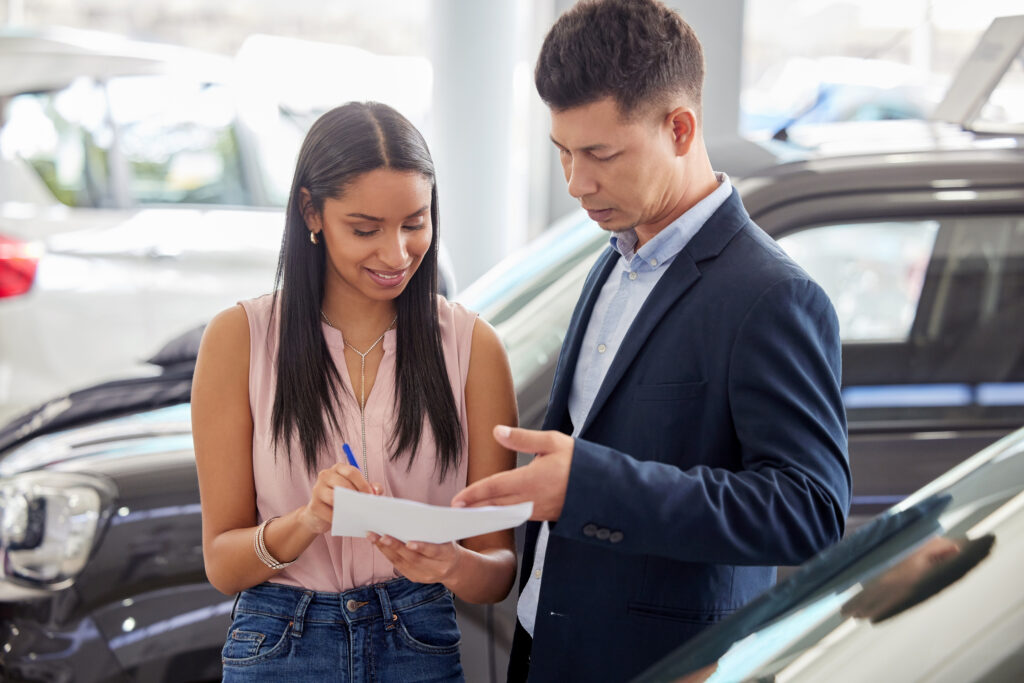 All I need is your signature and the car is yours.